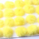 3/4Cm Mink Pompom Hair Accessories Hook Earrings Brooch Furry DIY