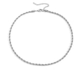 3/4mm Stainless Steel Necklace Chain Men Popcorn Link Choker