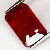 3.45ct Ruby Emerald Cut Loose Gemstone