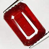 3.45ct Ruby Emerald Cut Loose Gemstone