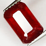 3.45ct Ruby Emerald Cut Loose Gemstone