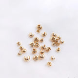 3-4MM Retention 14K Copper C End Beads Clip Buckle Crimps DIY Jewelry