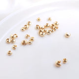 3-4MM Retention 14K Copper C End Beads Clip Buckle Crimps DIY Jewelry