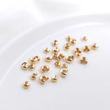 3-4MM Retention 14K Copper C End Beads Clip Buckle Crimps DIY Jewelry