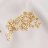 14K Plated Copper Heart Spacers 3*4MM Beads DIY Jewelry Making Findings