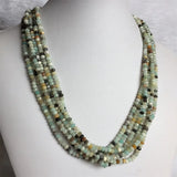 Vintage Green Amazonite Necklace Faceted Beaded Choker