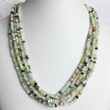 Vintage Green Amazonite Necklace Faceted Beaded Choker