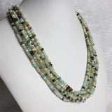 Vintage Green Amazonite Necklace Faceted Beaded Choker