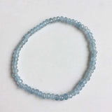 Faceted Green Emerald Gem Stretchy Bracelet Natural Stone Jade Cut Small Bead