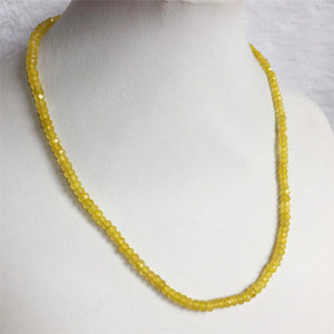 4MM Faceted Peridot Necklace Strand Choker Women Bohemian Jewelry