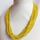 4MM Faceted Peridot Necklace Strand Choker Women Bohemian Jewelry