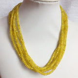 4MM Faceted Peridot Necklace Strand Choker Women Bohemian Jewelry