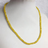 4MM Faceted Peridot Necklace Strand Choker Women Bohemian Jewelry