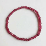 Vintage Faceted Tourmaline Bracelet Rubellite 3*4MM