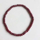 Vintage Faceted Tourmaline Bracelet Rubellite 3*4MM