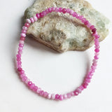 Vintage Faceted Tourmaline Bracelet Rubellite 3*4MM