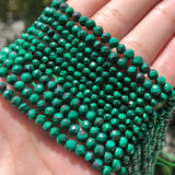 3/4MM Green Malachite Stone Beads for Bracelet Making