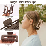4PCS Women Girls Hair Claws Clips Cofee Large Claw Clips Hair Accessories