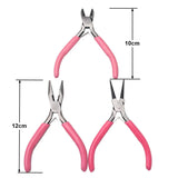 3-4Pcs Jewelry Pliers Set, Carbon Steel Cutting, Chain-Nose, Round Nose Pliers