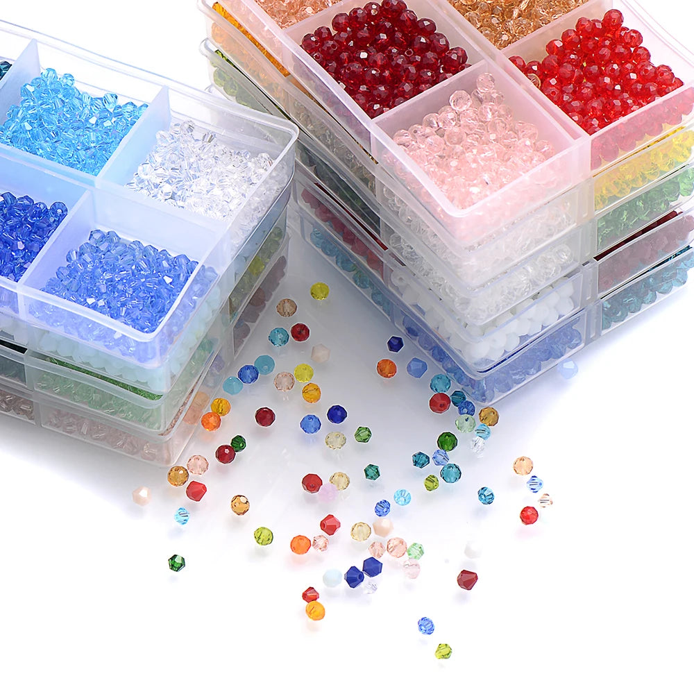 3/4mm Crystal Glass Beads Multicolor Spacer Loose Beads For Jewelry Making
