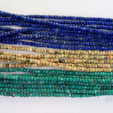 3*4mm Faceted Lapis Turquoise Beads for Bracelet DIY
