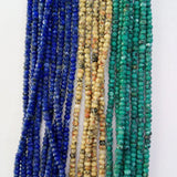3*4mm Faceted Lapis Turquoise Beads for Bracelet DIY