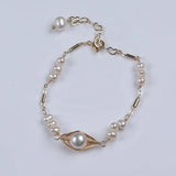 Rice Shape Natural Freshwater Pearl Beads Bracelet, Women's Jewelry