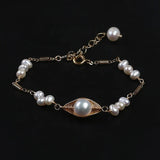 Rice Shape Natural Freshwater Pearl Beads Bracelet, Women's Jewelry