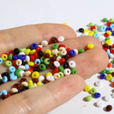 Multicolor Oval Glass Seed Beads 1Bottle DIY Bracelets Necklace Jewelry Gifts