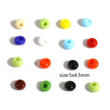 Multicolor Oval Glass Seed Beads 1Bottle DIY Bracelets Necklace Jewelry Gifts