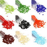 Multicolor Oval Glass Seed Beads 1Bottle DIY Bracelets Necklace Jewelry Gifts