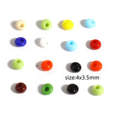 Multicolor Oval Glass Seed Beads 1Bottle DIY Bracelets Necklace Jewelry Gifts