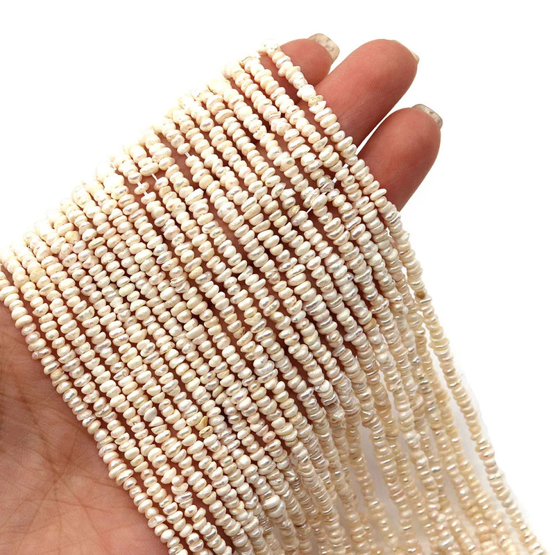 3-4mm Matte Freshwater Pearl Beads for Jewelry Making DIY