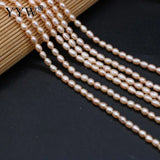 Natural Freshwater Pearls Beads Rice Shape Jewelry Making DIY Necklace Bracelet