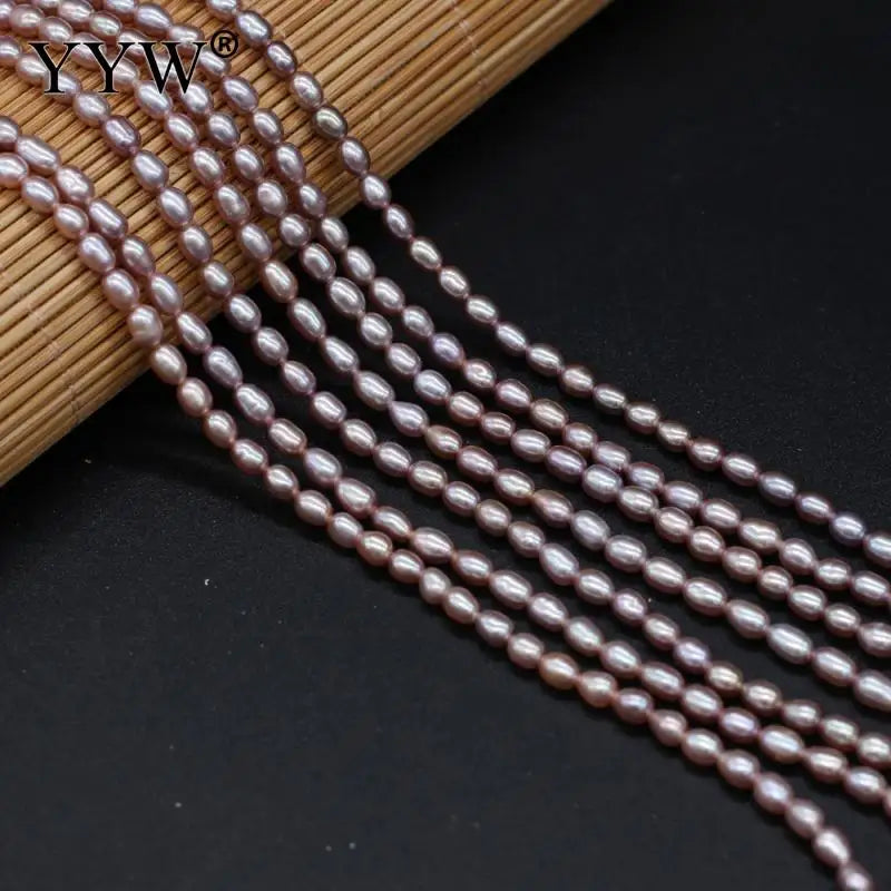 Natural Freshwater Pearls Beads Rice Shape Jewelry Making DIY Necklace Bracelet