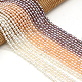 3-4mm Freshwater Pearl Rice Shape Beads 14''