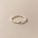 Freshwater Pearl Elastic Ring 925 Sterling Silver Women's Jewelry