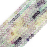 4mm Green Fluorite Faceted Beads 15 inches