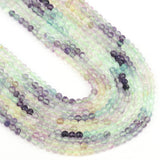 4mm Green Fluorite Faceted Beads 15 inches