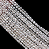 3-4mm Natural Keshi Freshwater Pearl Strand with Straight Hole