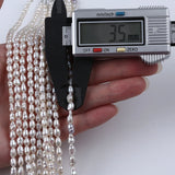 3-4mm Natural Keshi Freshwater Pearl Strand with Straight Hole