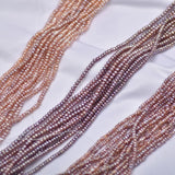 3-4mm Purple Pearl Natural Freshwater Flat Beads AA Purple Loose Beads