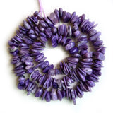 Natural Purple Charoite Freeform Chips Beads 15''