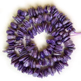 Natural Purple Charoite Freeform Chips Beads 15''