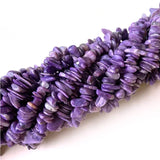 Natural Purple Charoite Freeform Chips Beads 15''