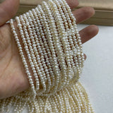 3.5-3.8mm Freshwater Pearl Bead Potato Shape Loose Beaded DIY Jewelry