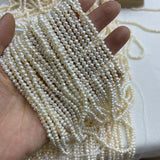 3.5-3.8mm Freshwater Pearl Bead Potato Shape Loose Beaded DIY Jewelry