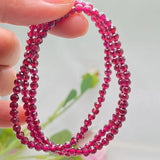 3.5/4mm Garnet Faceted Beads For DIY Jewelry Making