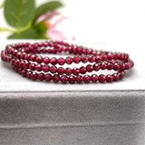 3.5/4mm Garnet Faceted Beads For DIY Jewelry Making