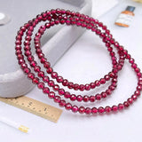 3.5/4mm Garnet Faceted Beads For DIY Jewelry Making